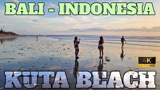 KUTA BEACH WALK - BALI - INDONESIA - TRAVEL GUIDE - 4K - 2024