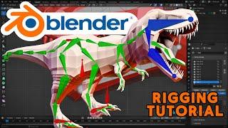 T-Rex Rigging Tutorial in Blender 4.2