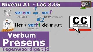 NT2 A1 Present tense verb - stem of the verb - verbum werkwoord #learndutch 1.1 Les 3.05