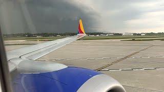 Crazy Thunderstorm Takeoff from Milwaukee - Southwest 737 MAX 8