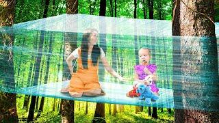 WOW! We Made A Tree House Just From Plastic Wrap! Bushcraft Hacks, Camping Tricks By A PLUS SCHOOL