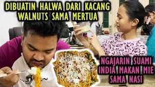 NGAJARIN SUAMI INDIA ENAKNYA MAKAN MIE PAKAI NASI ‼  DI INDIA ADA MIE KOREA ENAK DAN MURAH