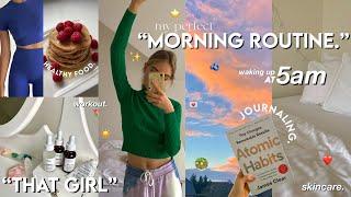 MY PERFECT "5AM MORNING ROUTINE" 2022 | THAT GIRL, PRODUCTIVE & HEALTHY HABITS, skincare, workout