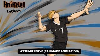 Haikyu!! Miya Atsumu serve animation IMPROVED | 【Epic fan made animation HD】