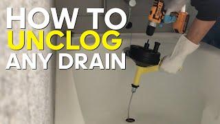 How To Use A Snake Drain - Unclog any drain in under 5 mins