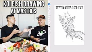 HOW TO DRAW A KOI FISH + MASTROS MUKBANG (PART 1)