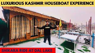 DELUXE KASHMIR HOUSEBOATS | HOUSEBOAT TOUR KASHMIR DAL LAKE | Kashmir VLOG | KASHMIR TRAVEL GUIDE