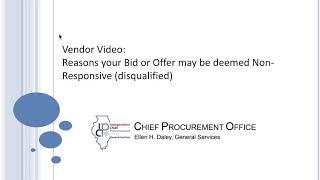 Vendor Video: Common Reasons Bids/Offers are Non-Responsive (Disqualified)