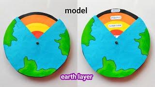 Earth layers model making for project | Earth layers making for science project | 3d earth structure