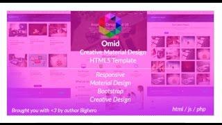 Omid - Creative Material Design Website Template | Themeforest Review and Download