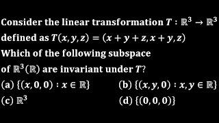 31 linear transformation cuet pg mathematics 2023 entrance exam linear algebra