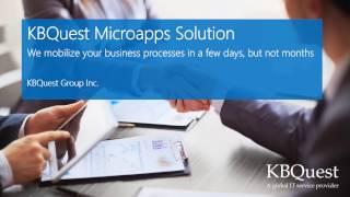 KBQuest Microapps Solution Demo Video