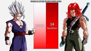 Gohan VS Future Trunks POWER LEVELS - DBZ/DBS/SDBH/Anime War/UV