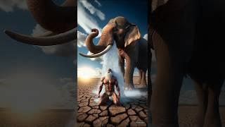 A man eats snow and makes his body icy #ai #shorts