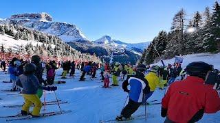 GoPro POV: Ski Area Closed?! | Skiing from Campitello to Canazei | Green Sella Ronda