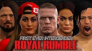 WWE 2K17 - FIRST EVER INTERGENDER ROYAL RUMBLE MATCH!!