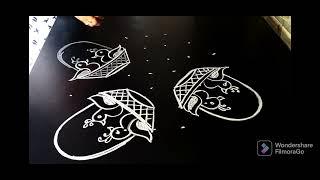 7 to 3 bird's rangoli simple rangoli love birds