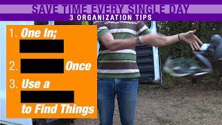 ORGANIZATION: 3 Weird Tips to SAVE TIME Nomadic Campervan/RV