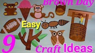 9 Brown Day Celebration Craft Ideas/Brown day activity