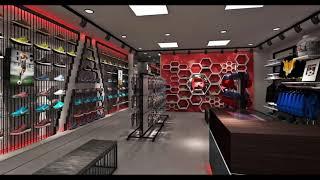 Make a Store Desing in #1 Minute - Sports Clothing Store Design