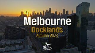 Docklands, Melbourne Skyline - Sunrise Autumn 2023 - DJI Mavic 3 LOG