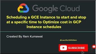 Scheduling a GCP VM instance to start and stop || Automation on GCE VM Instance to start & Stop