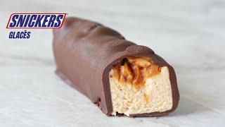 SNICKERS GLACÉS - BARRES GLACÉES Cacahuète Caramel Chocolat SANS SORBETIÈRE!