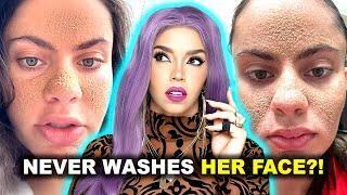 The TikTok Skincare Girl Who REFUSES To Wash Her Face | Caveman Skincare Routine