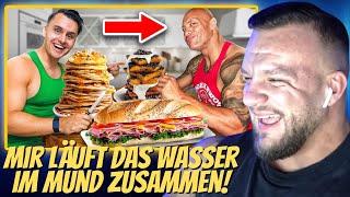 Junge was ist das? Franklin testet die heftigsten The Rock Cheatmeals! William Niewiara Live React