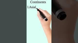 What are name of 7 continents in the world|name of 7 continents| #continents #shorts