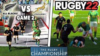 ALL BLACKS vs SPRINGBOKS Round 4 - Rugby Championship 2024 - Rugby 22 Legend Difficulty & Commentary