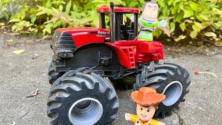 Toy Tractors Videos for Toddlers TOY STORY Woody and Buzz Lightyear Fisher Price Little People