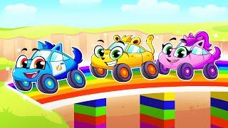 Building a New Bridge + Pink VS Blue Baby Cars & More Kids Songs and Stories