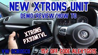 VW Scirocco Xtrons PX93MTVL Unit Installation, Demo and Review. 15% Discount code!