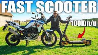 Honda Africa Twin VS 100km/h Scooter – Can It Keep Up? (InMotion RS Unboxing & Race!)