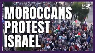 Thousands of Moroccans protest over normalisation deal with Israel