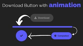 How to create Download Button Micro Interaction With Animation Using HTML and CSS