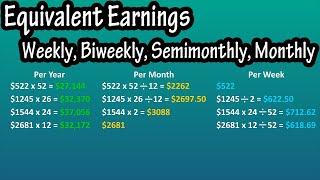 How To Calculate Equivalent Earnings Explained - Weekly, Biweekly, Semi-Monthly, And Monthly