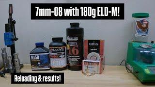 7mm-08 with 180g ELD-Ms! Reloading & Results RL16 Varget N150