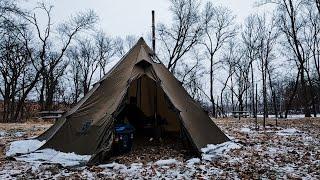 Hot Tent Winter Camping For The First Time