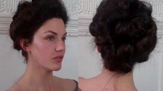 Pompadour & Puffs an Edwardian Updo Tutorial (meduim long hairstyle) - Fitfully Vintage