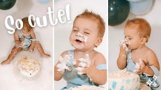 Ryker’s Smash Cake Photoshoot || ADORABLE reaction