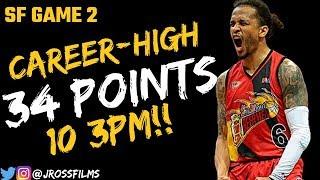 Chris Ross Full CAREER-HiGH Highlights vs. ROS | SF G2 | 34 PTS, 10 3PM!!