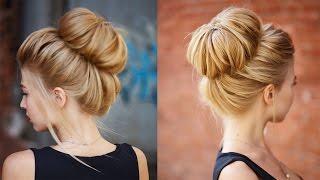 Chic textured bun updo for prom / wedding