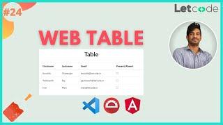 Web Table | Protractor webtable Tutorial | LetCode