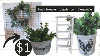 Farmhouse Thrift  Makeovers | Trash to Treasure Home Decor | Under $5