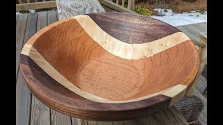 Bowl from a Flat Board (with 3 woods)