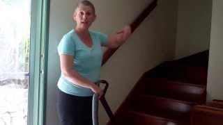 Active Domestics Cleaning the Stairs