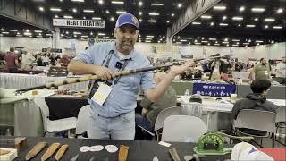 The 2024 Blade Show Booth of The Booth of Fry Custom Knives Forged in Fire season 5 episode 26