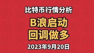 9月20日比特币、以太坊行情分析，日线强势，B浪要开始启动了吗？可以参与多单了吗？